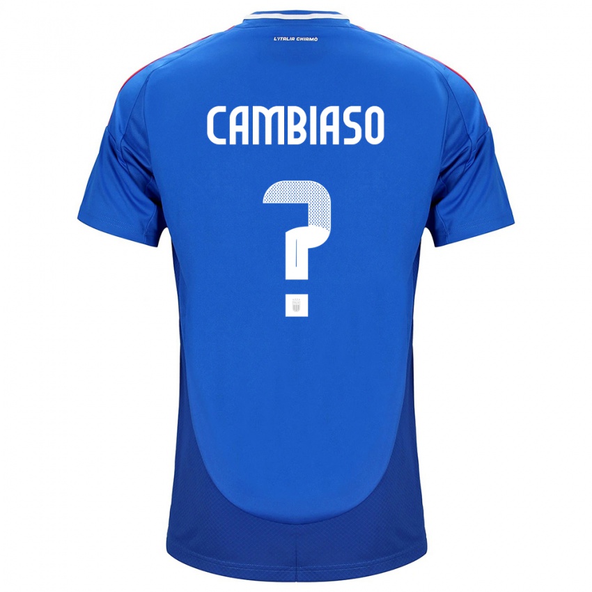 Niño Camiseta Italia Andrea Cambiaso #0 Azul 1ª Equipación 24-26 La Camisa