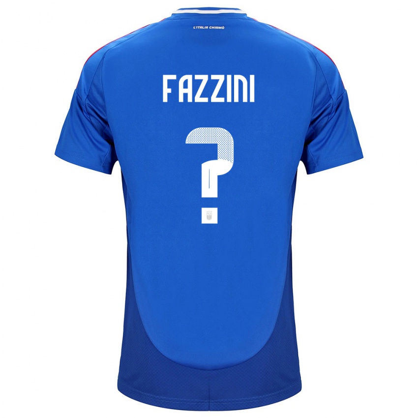 Niño Camiseta Italia Jacopo Fazzini #0 Azul 1ª Equipación 24-26 La Camisa