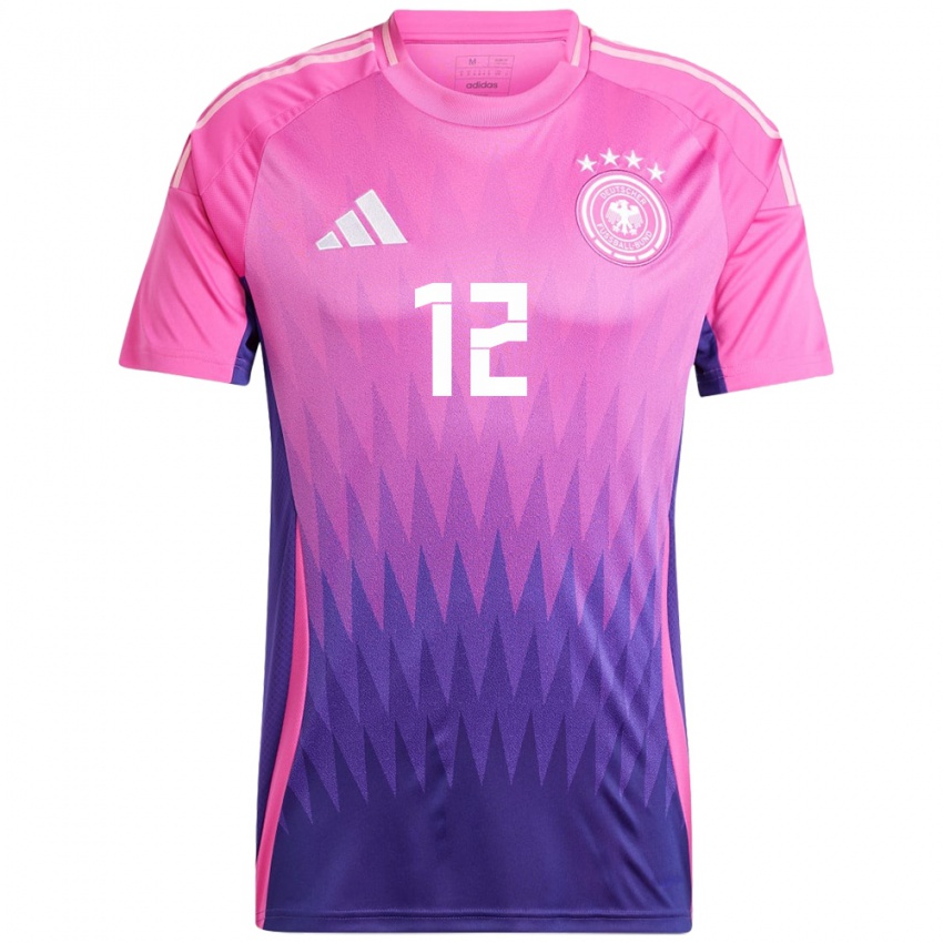 Niño Camiseta Alemania Kevin Trapp #12 Rosado Morado 2ª Equipación 24-26 La Camisa