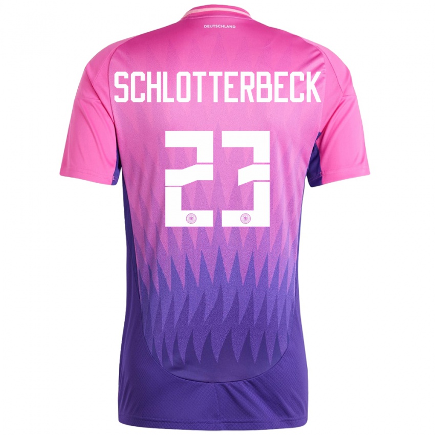 Niño Camiseta Alemania Nico Schlotterbeck #23 Rosado Morado 2ª Equipación 24-26 La Camisa