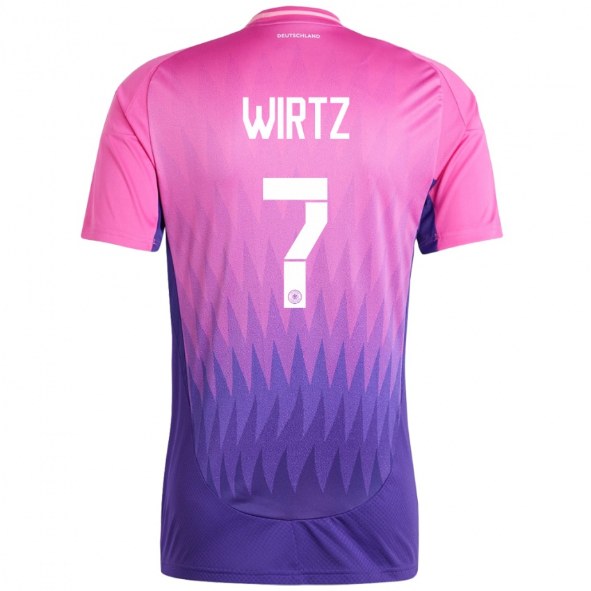 Niño Camiseta Alemania Florian Wirtz #7 Rosado Morado 2ª Equipación 24-26 La Camisa