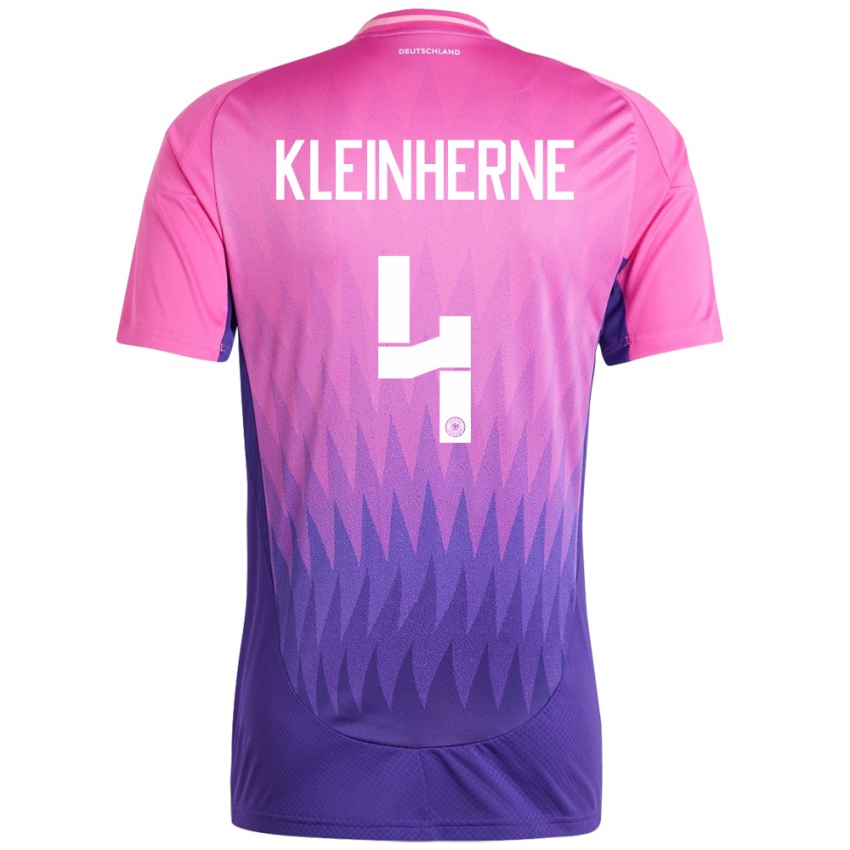 Niño Camiseta Alemania Sophia Kleinherne #4 Rosado Morado 2ª Equipación 24-26 La Camisa