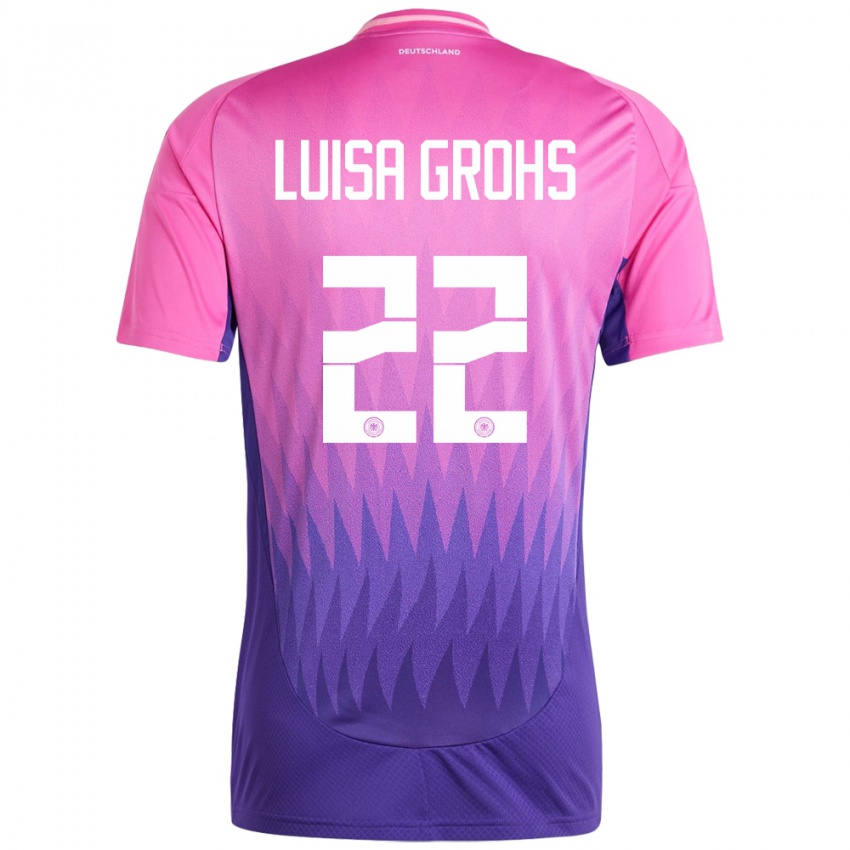Niño Camiseta Alemania Maria Luisa Grohs #22 Rosado Morado 2ª Equipación 24-26 La Camisa