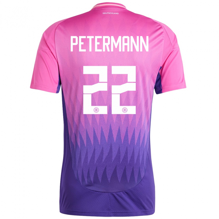 Niño Camiseta Alemania Lena Petermann #22 Rosado Morado 2ª Equipación 24-26 La Camisa