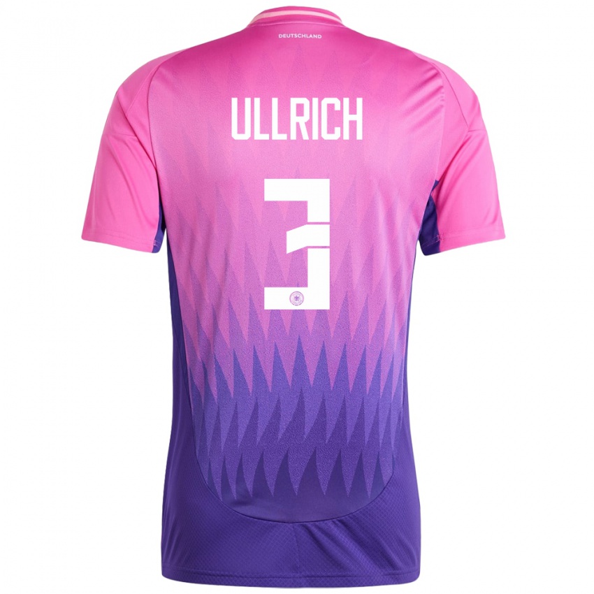 Niño Camiseta Alemania Lukas Ullrich #3 Rosado Morado 2ª Equipación 24-26 La Camisa