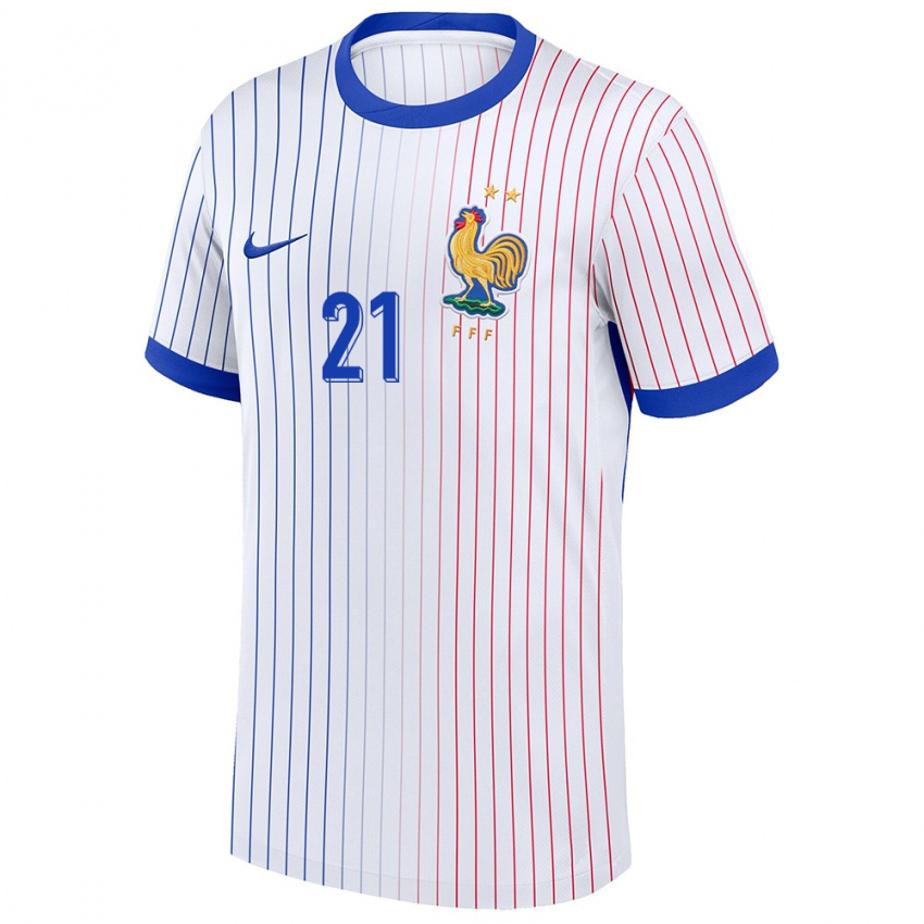 Niño Camiseta Francia Ferland Mendy #21 Blanco 2ª Equipación 24-26 La Camisa