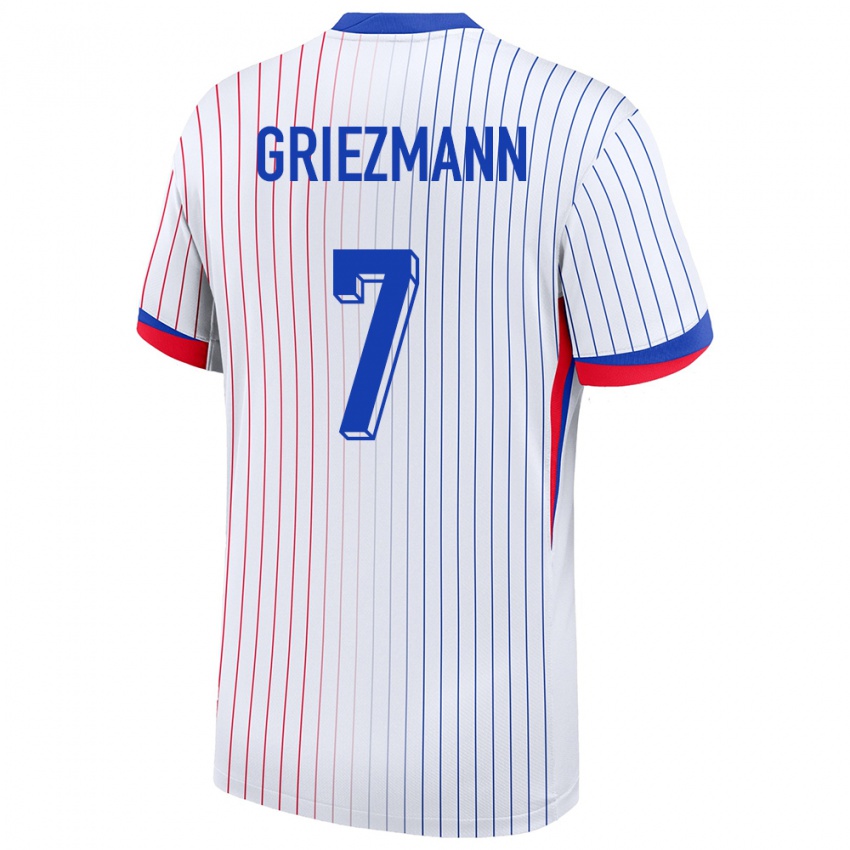 Niño Camiseta Francia Antoine Griezmann #7 Blanco 2ª Equipación 24-26 La Camisa