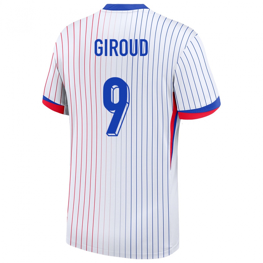 Niño Camiseta Francia Olivier Giroud #9 Blanco 2ª Equipación 24-26 La Camisa