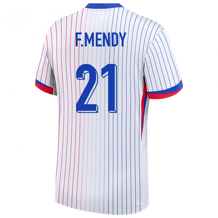 Niño Camiseta Francia Ferland Mendy #21 Blanco 2ª Equipación 24-26 La Camisa