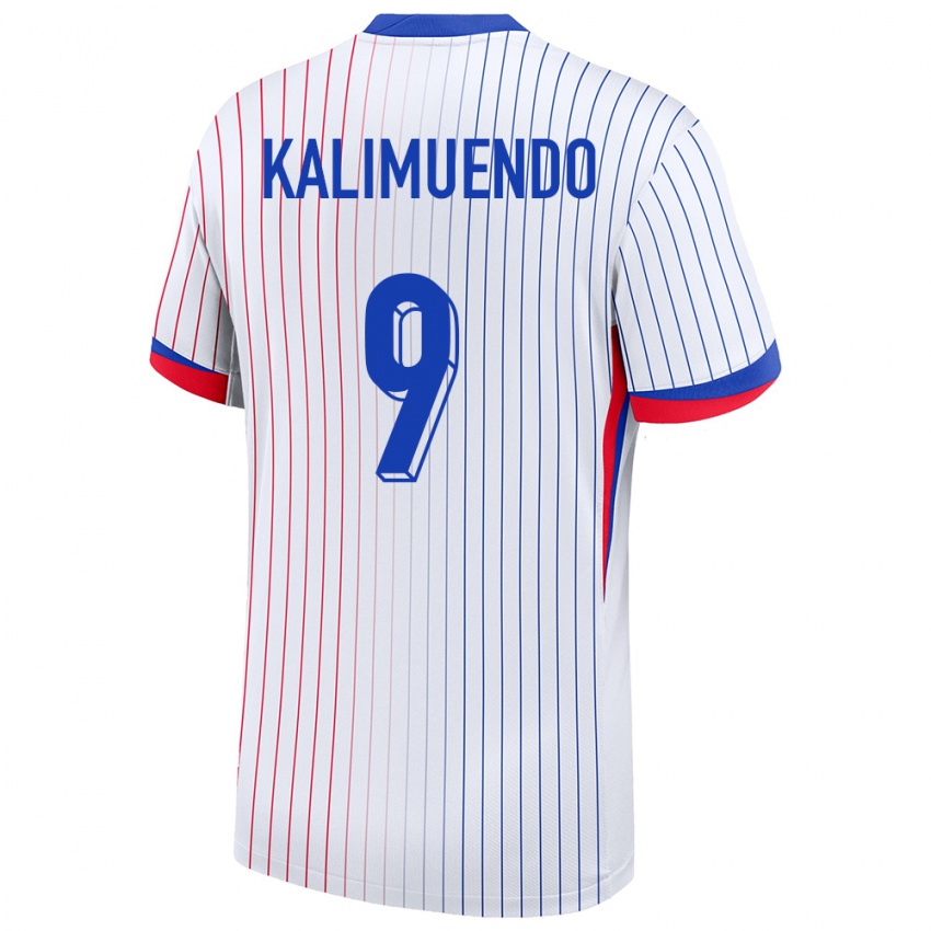 Niño Camiseta Francia Arnaud Kalimuendo #9 Blanco 2ª Equipación 24-26 La Camisa