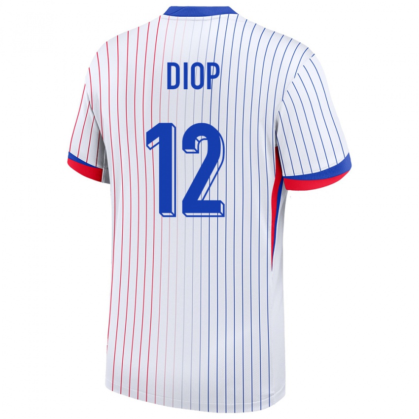 Niño Camiseta Francia Sofiane Diop #12 Blanco 2ª Equipación 24-26 La Camisa