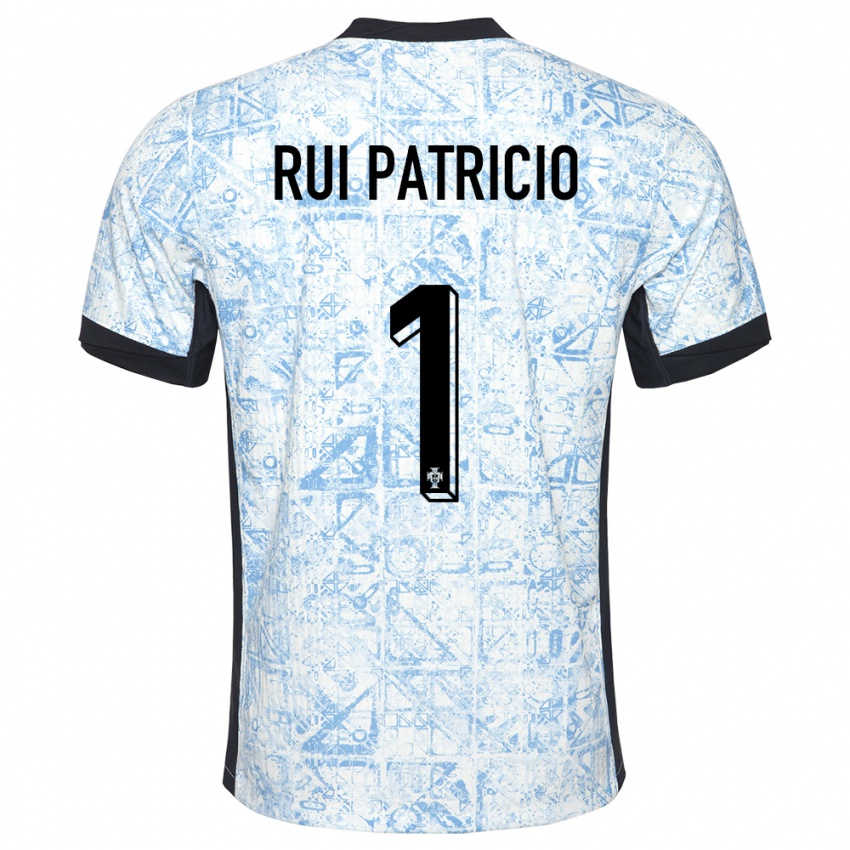 Niño Camiseta Portugal Rui Patricio #1 Crema Azul 2ª Equipación 24-26 La Camisa