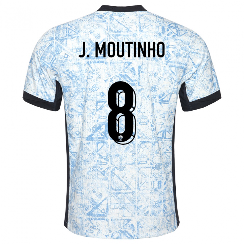 Niño Camiseta Portugal Joao Moutinho #8 Crema Azul 2ª Equipación 24-26 La Camisa