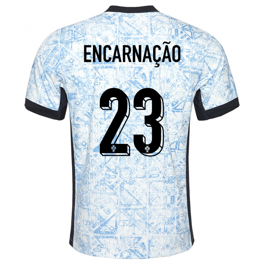 Niño Camiseta Portugal Telma Encarnacao #23 Crema Azul 2ª Equipación 24-26 La Camisa