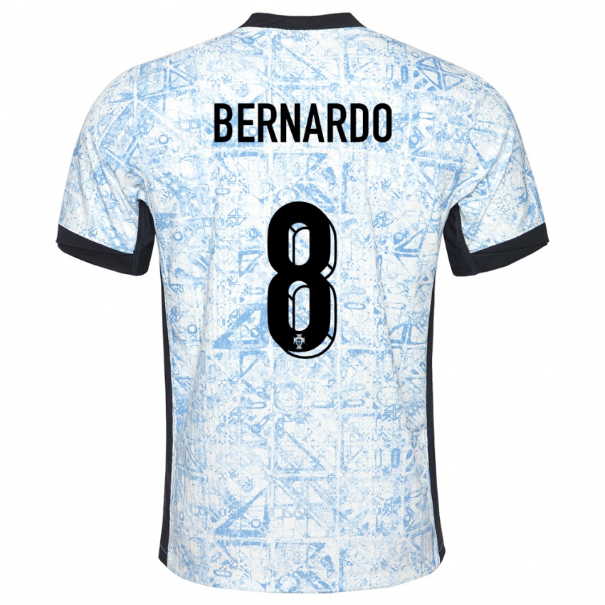 Niño Camiseta Portugal Paulo Bernardo #8 Crema Azul 2ª Equipación 24-26 La Camisa