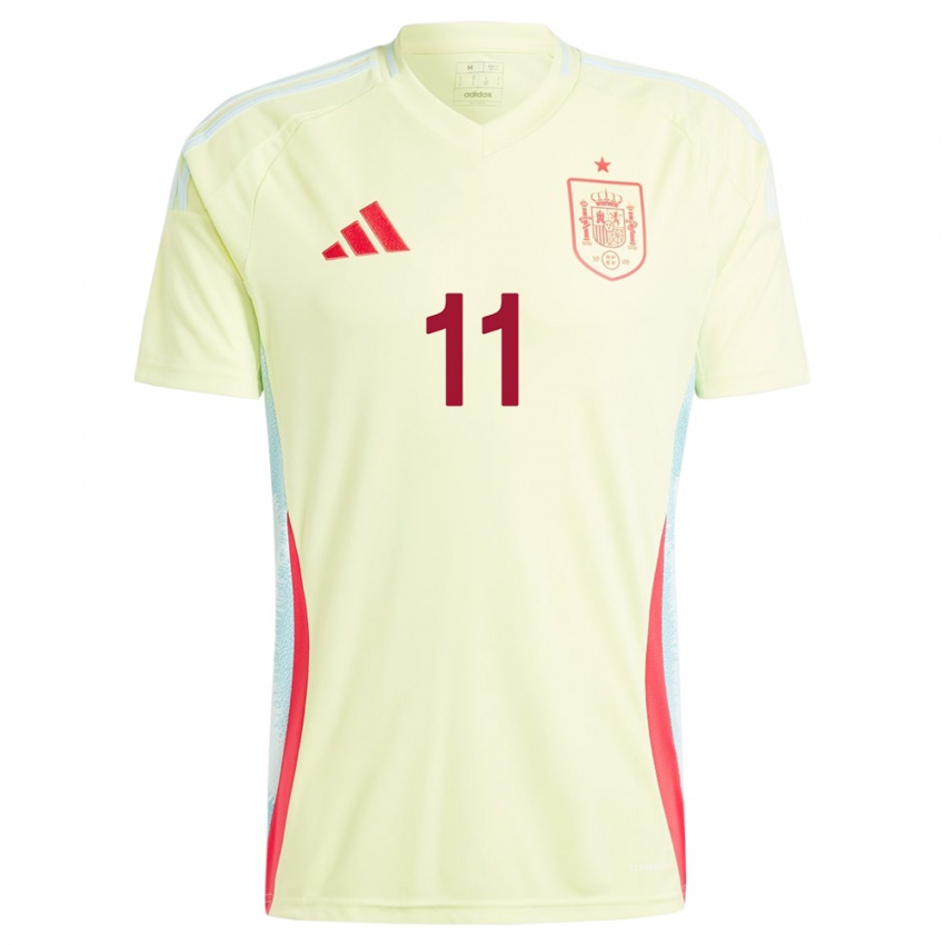 Niño Camiseta España Ferran Torres #11 Amarillo 2ª Equipación 24-26 La Camisa