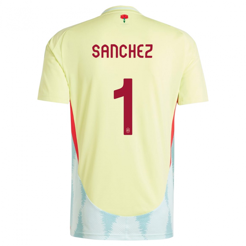 Niño Camiseta España Robert Sanchez #1 Amarillo 2ª Equipación 24-26 La Camisa