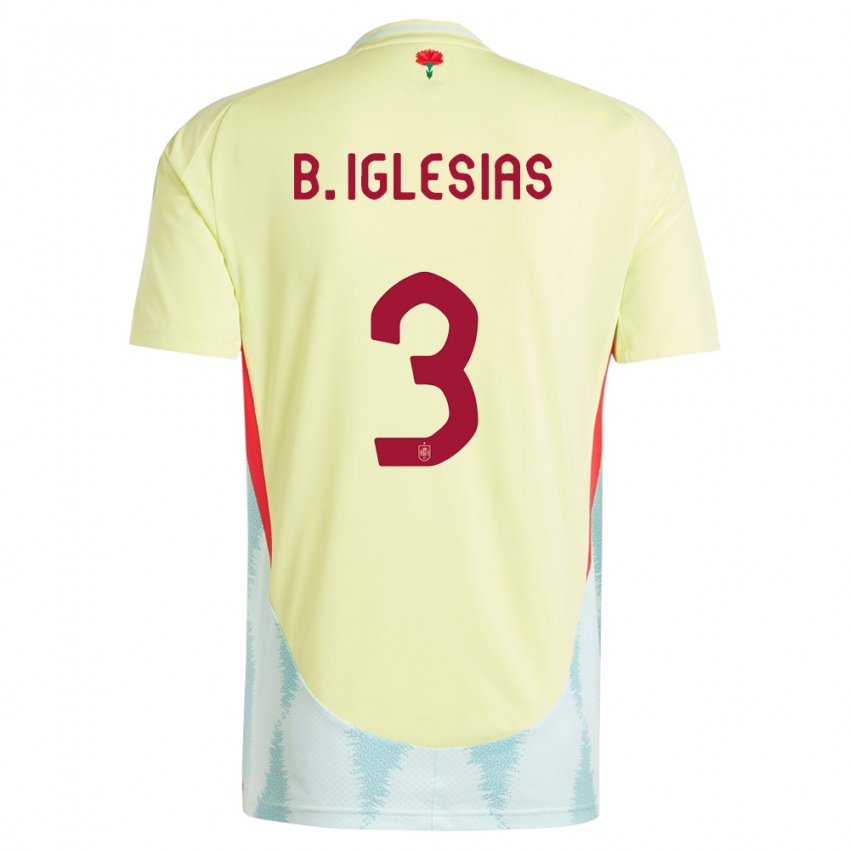 Niño Camiseta España Borja Iglesias #3 Amarillo 2ª Equipación 24-26 La Camisa