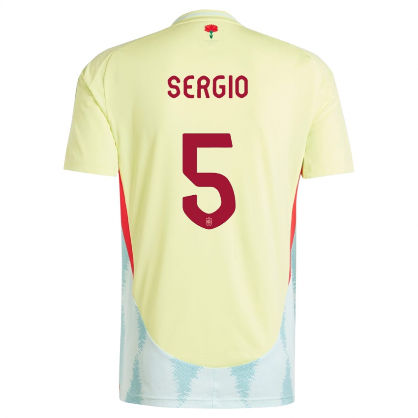 Niño Camiseta España Sergio Busquets #5 Amarillo 2ª Equipación 24-26 La Camisa