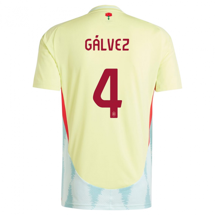 Niño Camiseta España Rocio Galvez #4 Amarillo 2ª Equipación 24-26 La Camisa