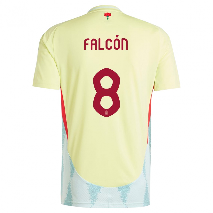 Niño Camiseta España Andrea Falcon #8 Amarillo 2ª Equipación 24-26 La Camisa