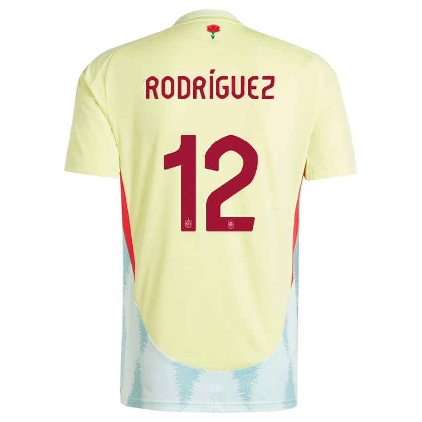 Niño Camiseta España Lucia Rodriguez #12 Amarillo 2ª Equipación 24-26 La Camisa