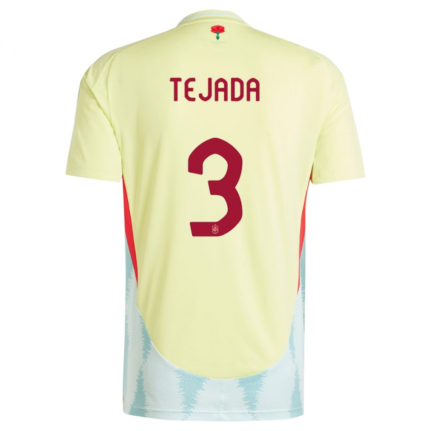 Niño Camiseta España Ana Tejada #3 Amarillo 2ª Equipación 24-26 La Camisa