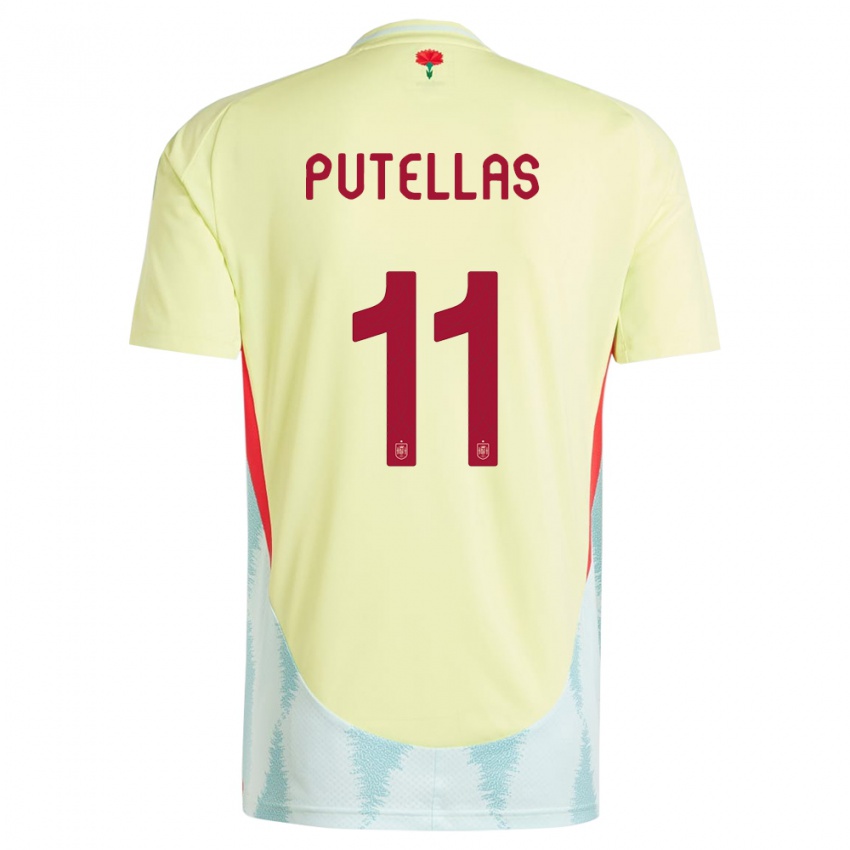 Niño Camiseta España Alexia Putellas #11 Amarillo 2ª Equipación 24-26 La Camisa