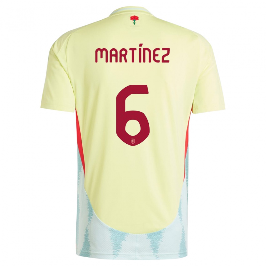 Niño Camiseta España Roger Martinez #6 Amarillo 2ª Equipación 24-26 La Camisa