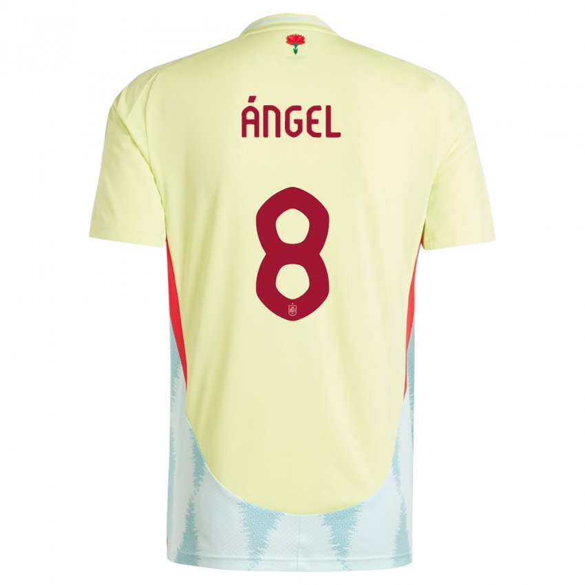 Niño Camiseta España Manuel Angel #8 Amarillo 2ª Equipación 24-26 La Camisa