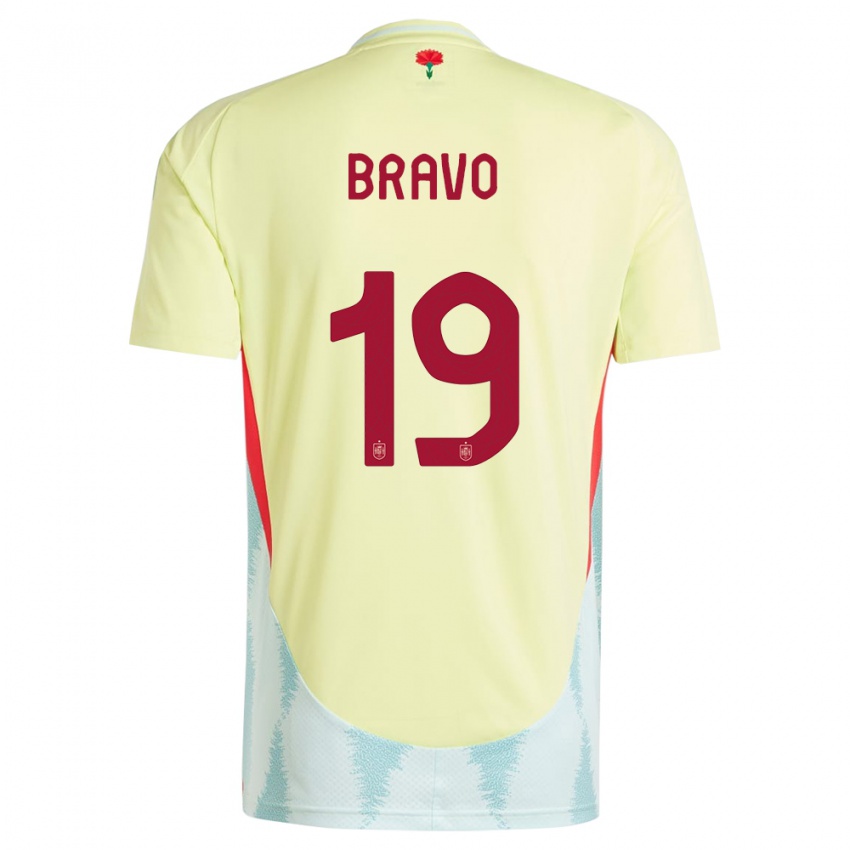 Niño Camiseta España Iker Bravo #19 Amarillo 2ª Equipación 24-26 La Camisa