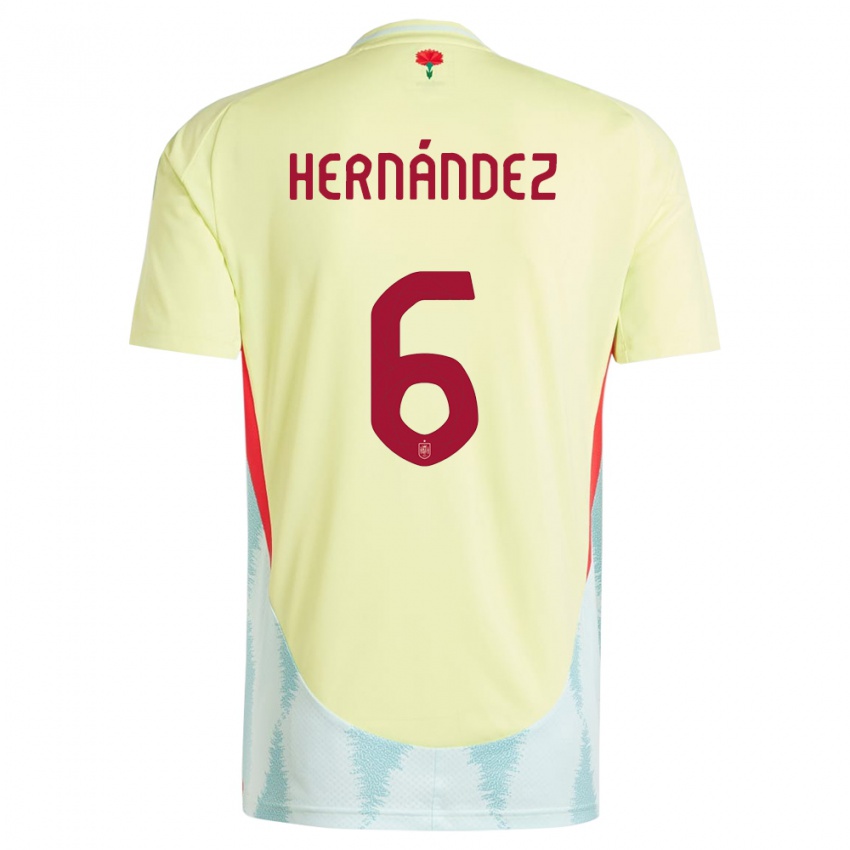 Niño Camiseta España Gerard Hernandez #6 Amarillo 2ª Equipación 24-26 La Camisa