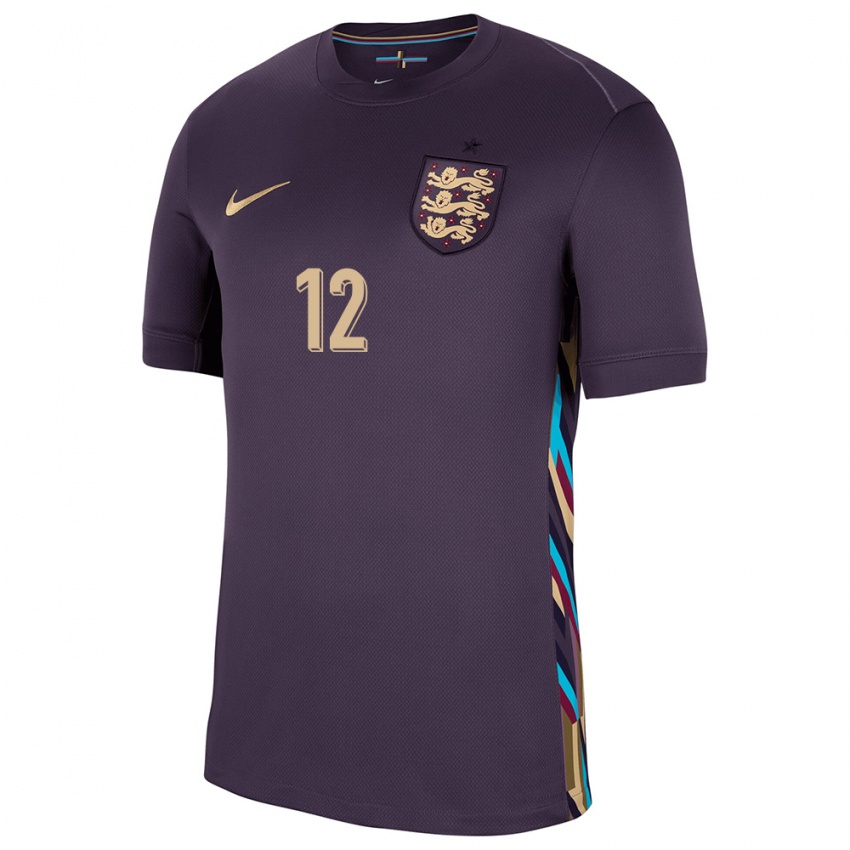 Niño Camiseta Inglaterra Jess Carter #12 Pasa Oscura 2ª Equipación 24-26 La Camisa