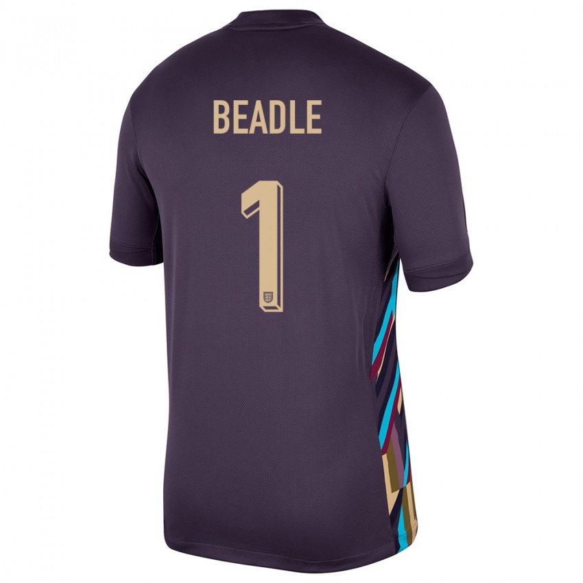 Niño Camiseta Inglaterra James Beadle #1 Pasa Oscura 2ª Equipación 24-26 La Camisa