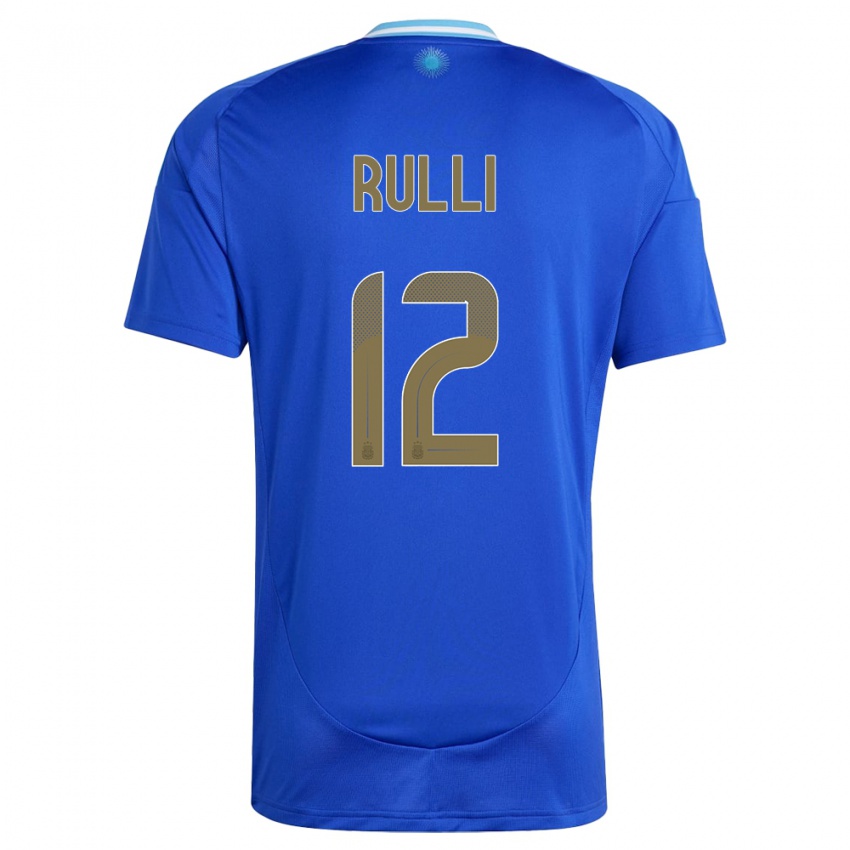 Niño Camiseta Argentina Geronimo Rulli #12 Azul 2ª Equipación 24-26 La Camisa