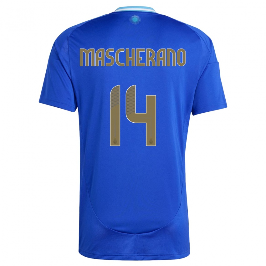 Niño Camiseta Argentina Javier Mascherano #14 Azul 2ª Equipación 24-26 La Camisa