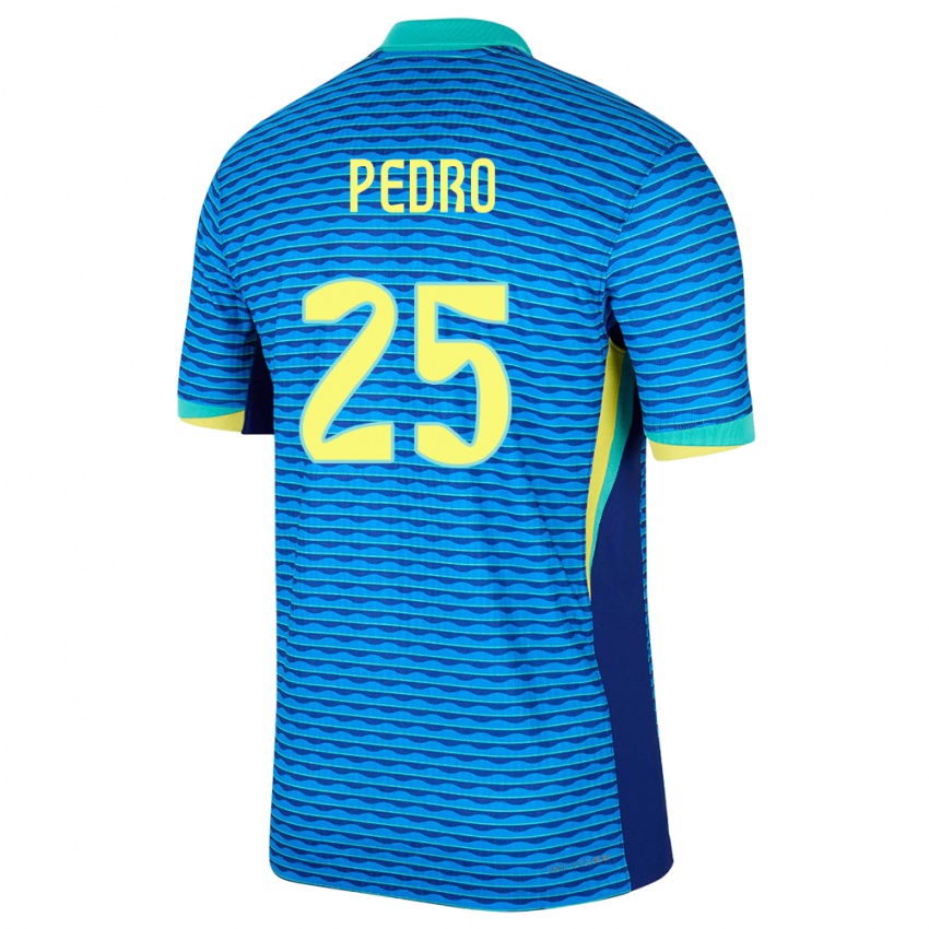 Niño Camiseta Brasil Pedro #25 Azul 2ª Equipación 24-26 La Camisa