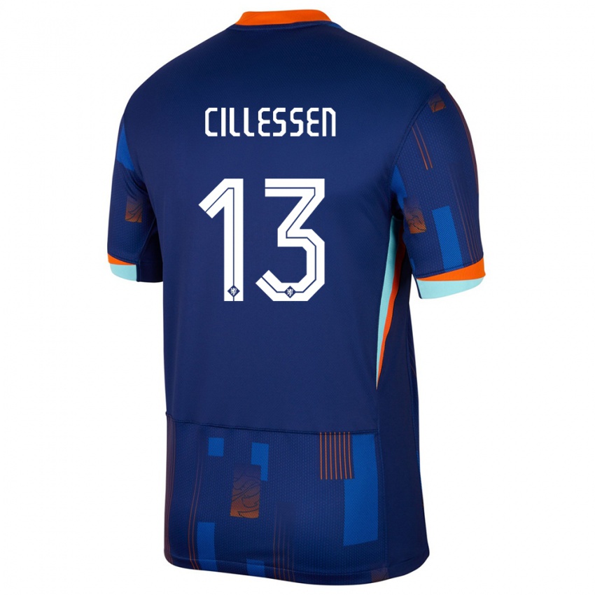 Niño Camiseta Países Bajos Jasper Cillessen #13 Azul 2ª Equipación 24-26 La Camisa