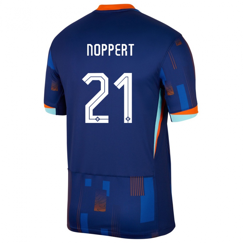 Niño Camiseta Países Bajos Andries Noppert #21 Azul 2ª Equipación 24-26 La Camisa