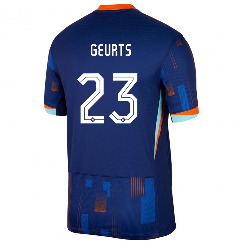 Niño Camiseta Países Bajos Loes Geurts #23 Azul 2ª Equipación 24-26 La Camisa