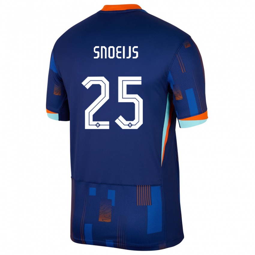 Niño Camiseta Países Bajos Katja Snoeijs #25 Azul 2ª Equipación 24-26 La Camisa