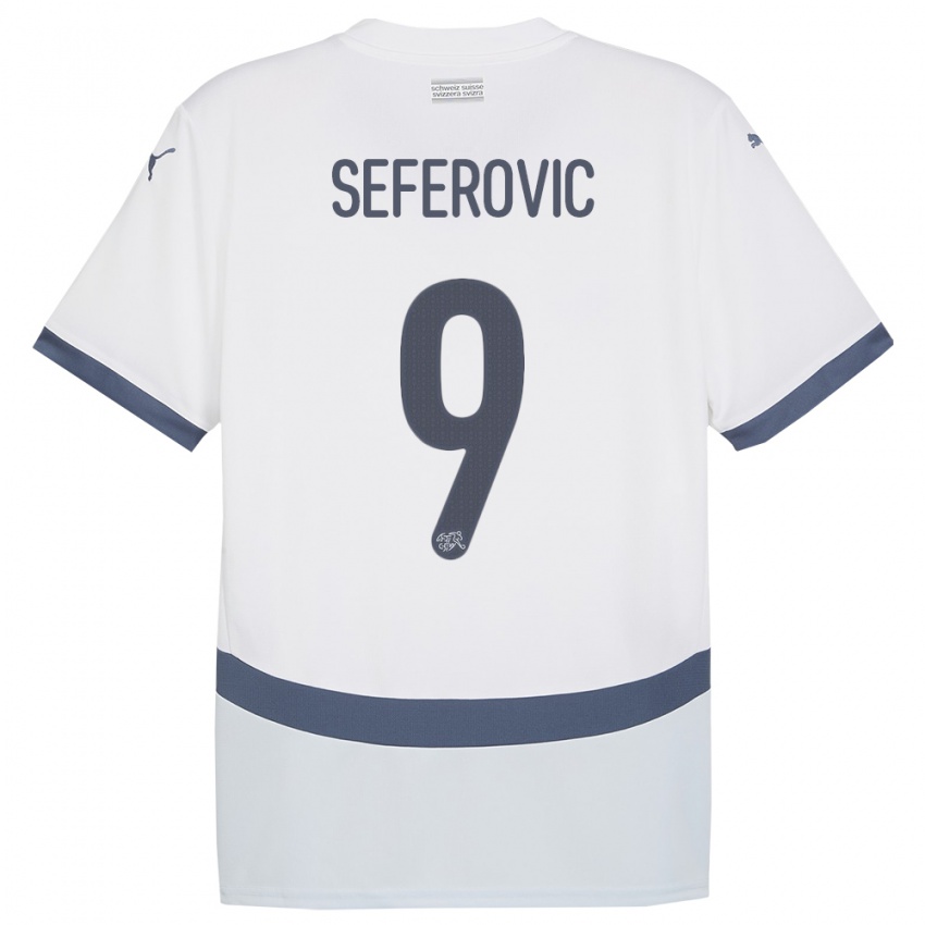 Niño Camiseta Suiza Haris Seferovic #9 Blanco 2ª Equipación 24-26 La Camisa