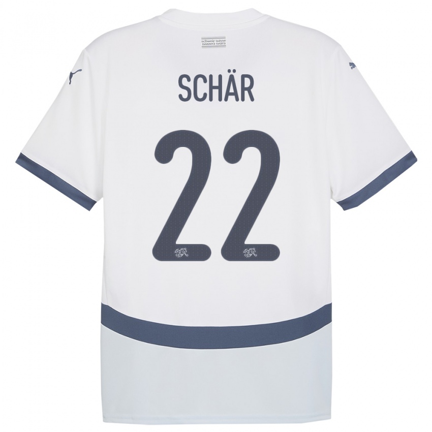 Niño Camiseta Suiza Fabian Schar #22 Blanco 2ª Equipación 24-26 La Camisa