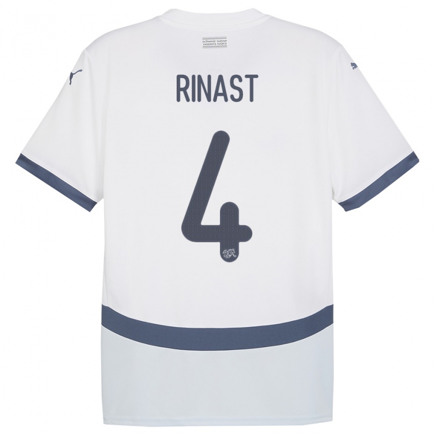 Niño Camiseta Suiza Rachel Rinast #4 Blanco 2ª Equipación 24-26 La Camisa