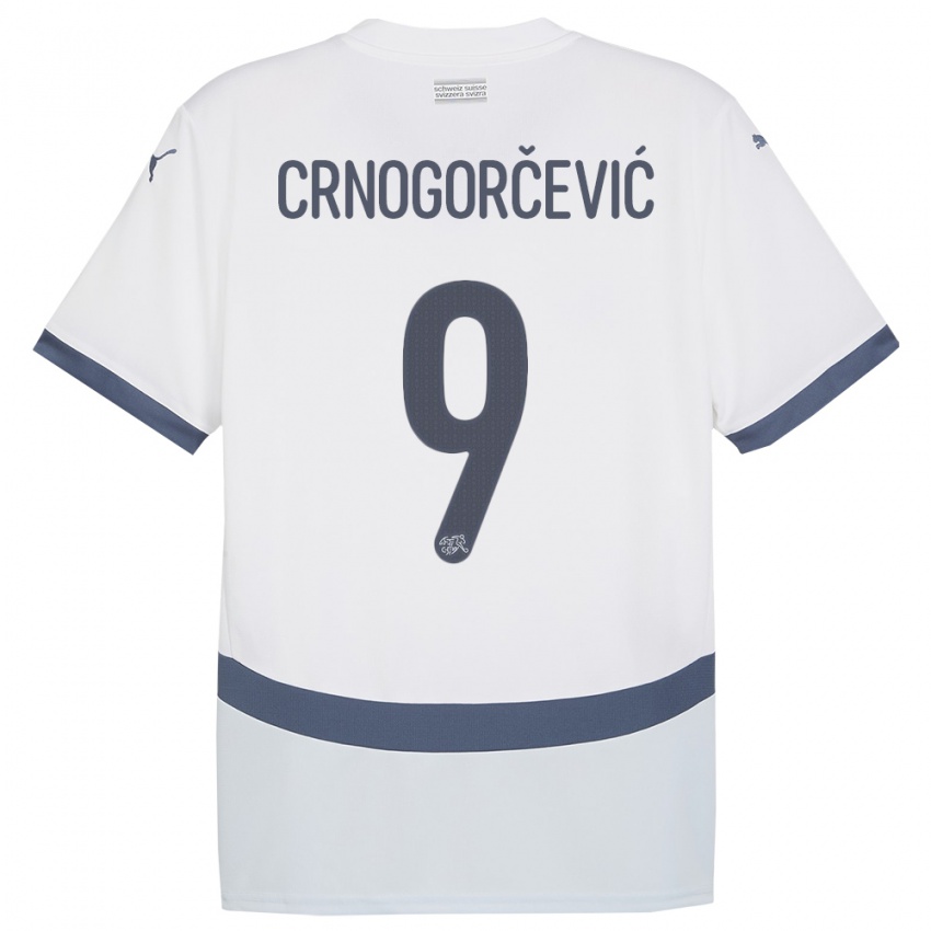 Niño Camiseta Suiza Ana Maria Crnogorcevic #9 Blanco 2ª Equipación 24-26 La Camisa