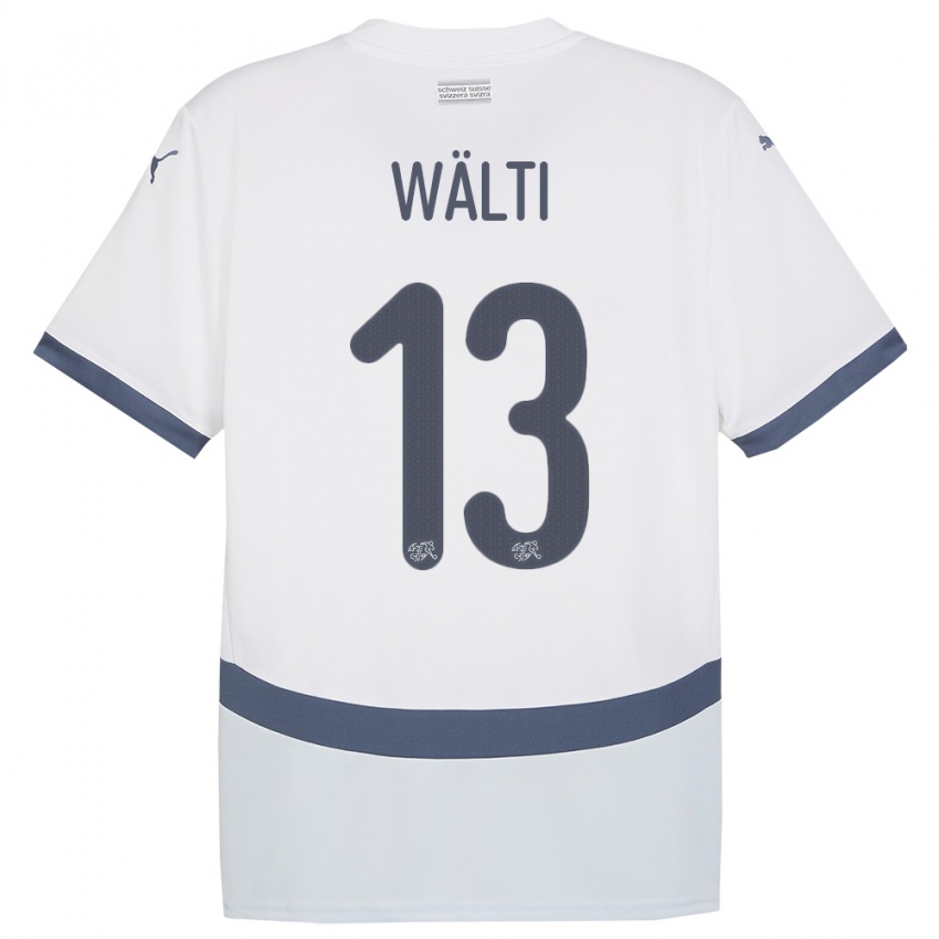 Niño Camiseta Suiza Lia Walti #13 Blanco 2ª Equipación 24-26 La Camisa