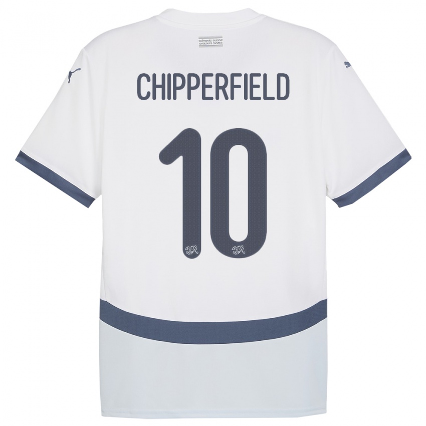 Niño Camiseta Suiza Liam Chipperfield #10 Blanco 2ª Equipación 24-26 La Camisa