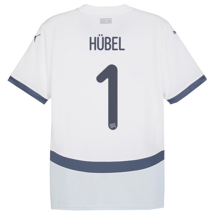 Niño Camiseta Suiza Marvin Hubel #1 Blanco 2ª Equipación 24-26 La Camisa