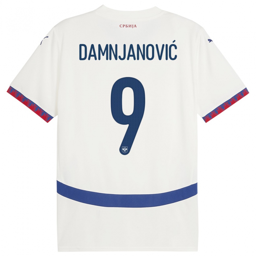 Niño Camiseta Serbia Jovana Damnjanovic #9 Blanco 2ª Equipación 24-26 La Camisa
