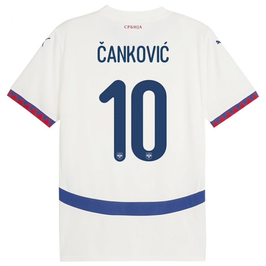 Niño Camiseta Serbia Jelena Cankovic #10 Blanco 2ª Equipación 24-26 La Camisa